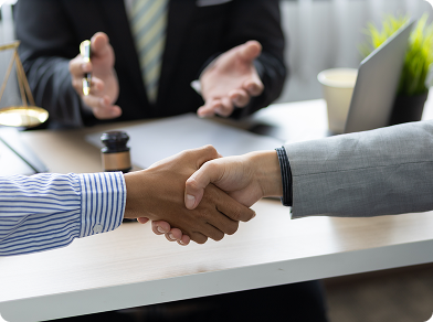 Legal agreement handshake